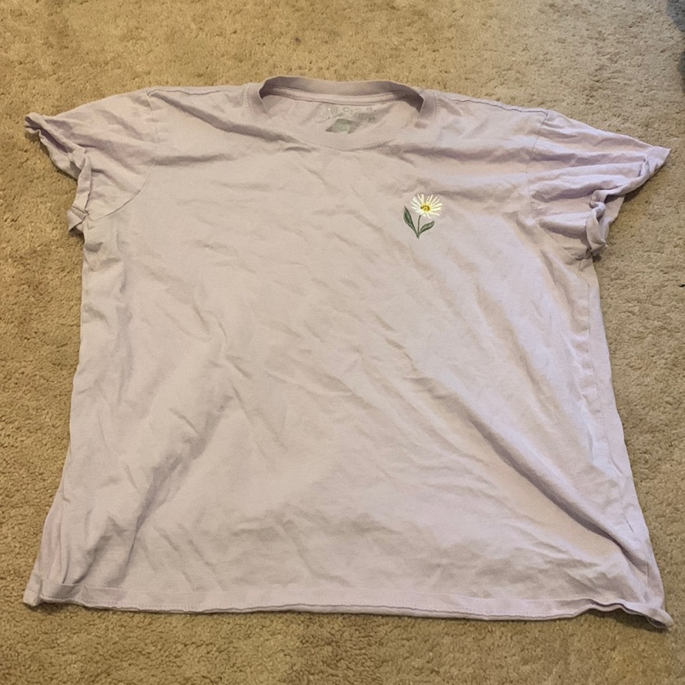 Flower Embroidered T-Shirt